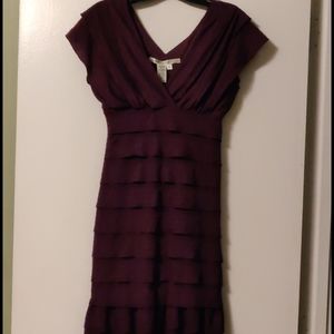 Max Studio Plum ruffled dress